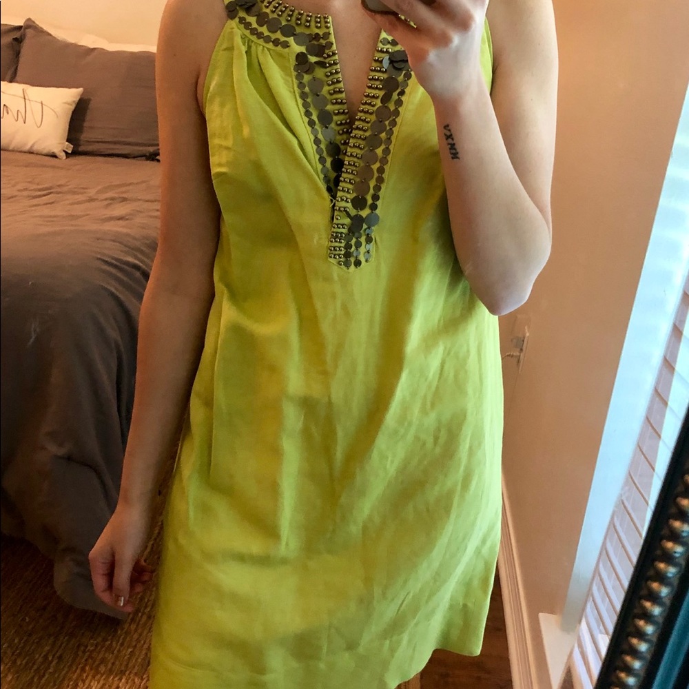Beaded Lime Green dress